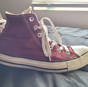 Maroon high top chucks